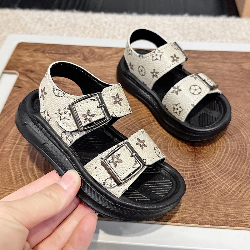 2026 New Childrens Sandals Creative Print Buckle Design Beach Outdoor Casual Open Toe Sandals Boys Girls Free Shipping - view 3