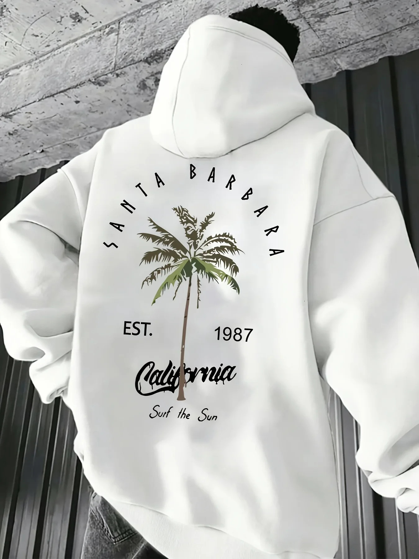 Tropical Palm Tree Print Fashion Men Women Longsleeve Hooded Sweatshirt Autumn Winter Daily Casual Loose Street Warm Sportswear y260618 - view 3