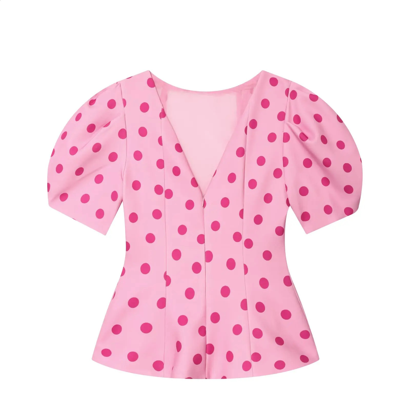 Summer Womens Shirts 2026 Elegant Womens Polka-Dot Blouses Chic Summer Street Travel Joker Fashion Shirts Tops 260618 - view 4