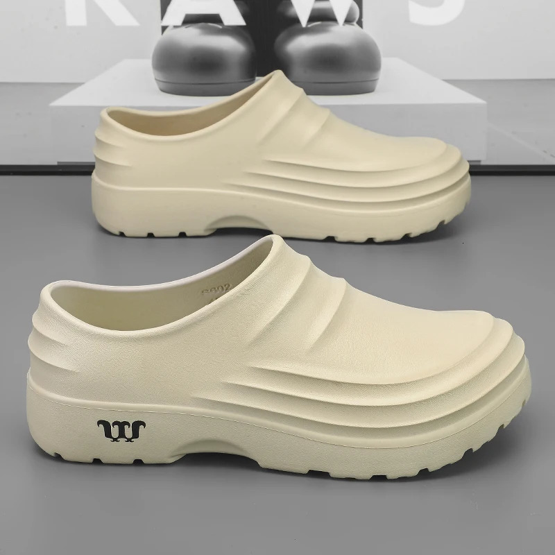 Mens Anti-slip Chef Shoes Sandals For Men Working shoes waterproof fashion Garden Shoes Clogs For Beach Slippers Size 36-48 260625 - view 6
