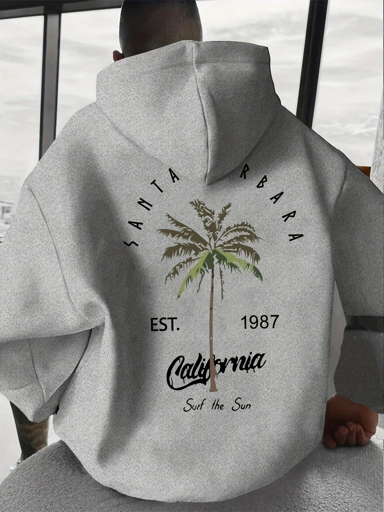Tropical Palm Tree Print Fashion Men Women Longsleeve Hooded Sweatshirt Autumn Winter Daily Casual Loose Street Warm Sportswear y260618 - view 5