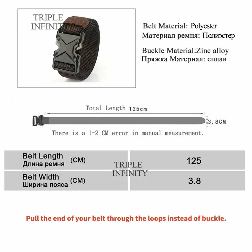 Quick Release Metal Pluggable Buckle Tactical Belt Breathable Elastic Military Belts For Men Stretch Pants Waistband Hunting 260622BJ - view 3