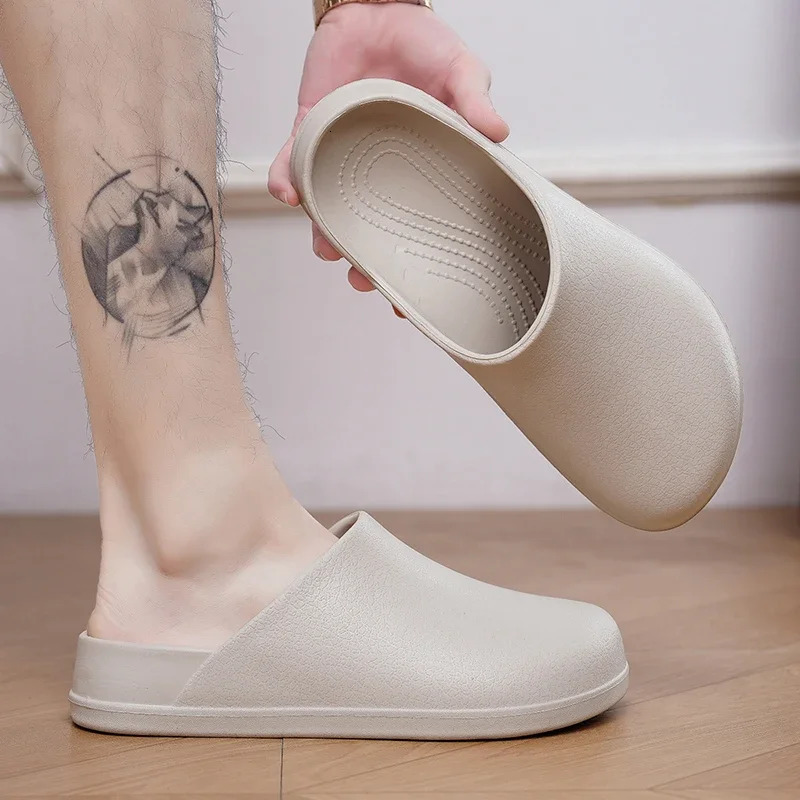 EVA Men Slippers Soft Outdoor Home Women Casual Shoes Non-slip Couple Garden Shoes Waterproof Chef Shoes Nurse Doctor Sandals 260623 - view 6