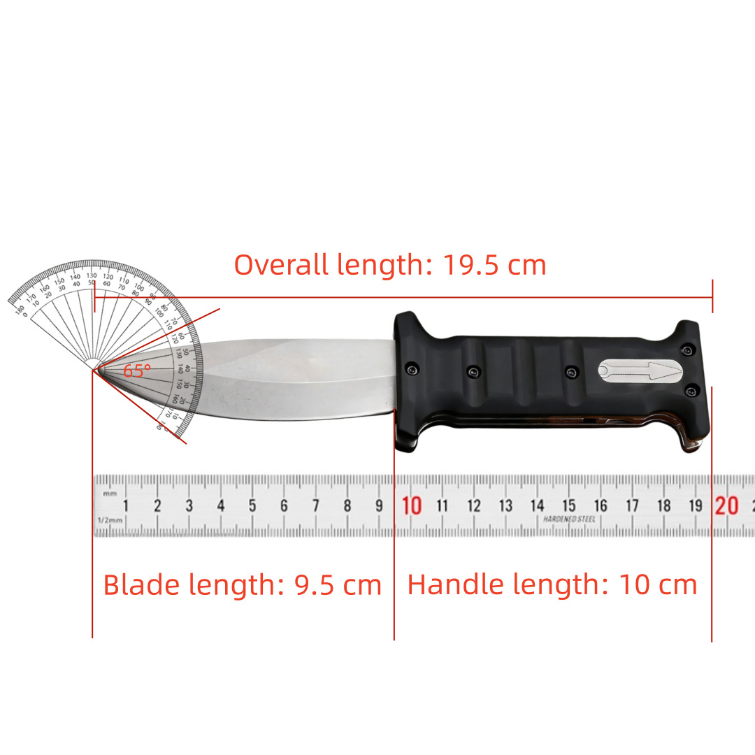 High End A1703 EXtension Fixed Knife D2 Stone Wash Blade Full Tang G10 Handle Outdoor Survival Tactical Knives with Kydex - view 3