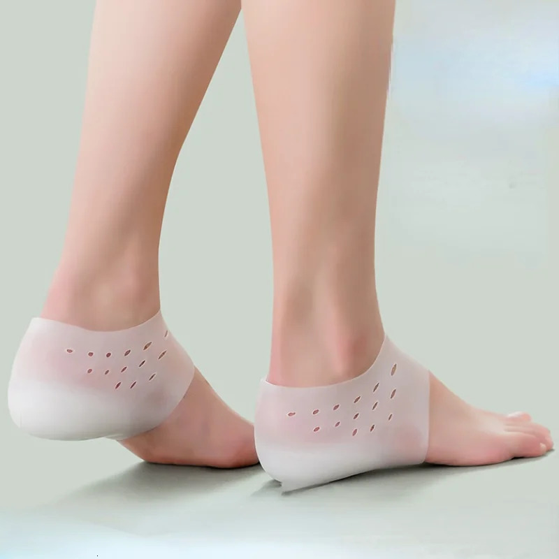 Unisex Invisible Height Increase 5CM Silicone Socks Gel Heel Pads Orthopedic Arch Support Heel Cushion Insoles Foot Massage Pad 260625 - view 4