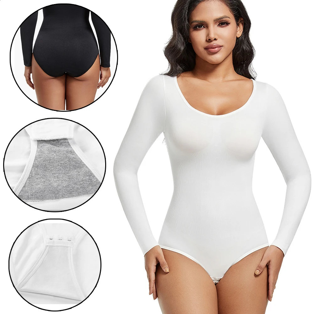 Body Shapewear Bodysuit Tummy Control Women Hooks Crotch Body Shaper Jumpsuit for Abdomen Control 260615BJ - view 6