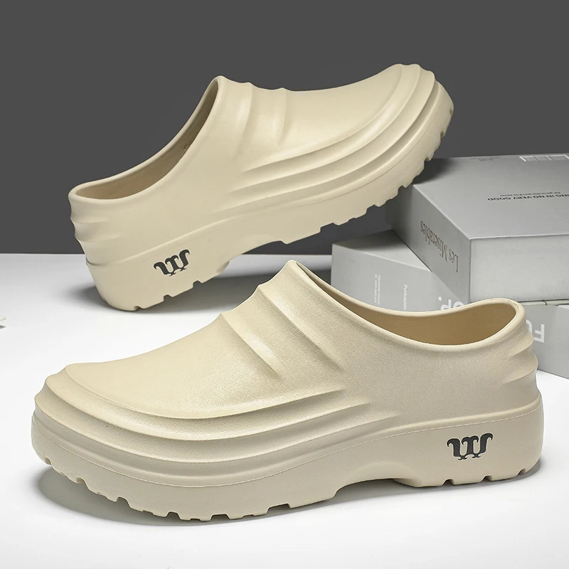 Mens Anti-slip Chef Shoes Sandals For Men Working shoes waterproof fashion Garden Shoes Clogs For Beach Slippers Size 36-48 260625 - view 3