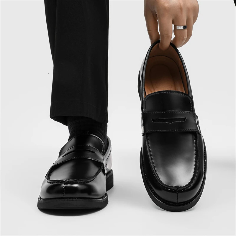 Handmade Casual Shoes selling Slipon Flats Leather Mens Dress Loafers y Comfy Moccasins Male Walking Business 260622 - view 3
