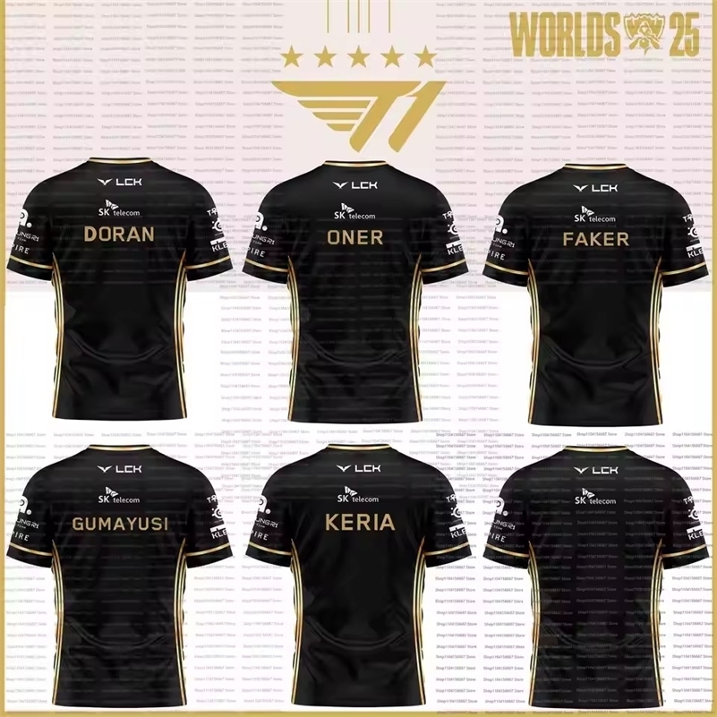 Leagues Of Legends World Finals SKT T1 T Shirt LOL Games Esports Team Uniform T-shirt r Keria Fan Support Tops 260622