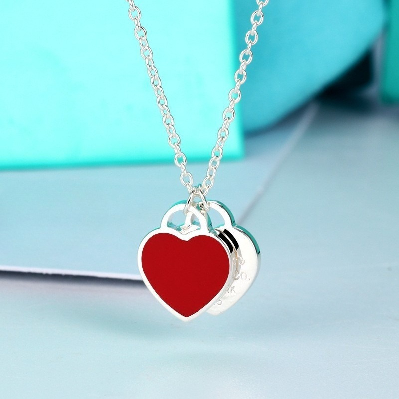 Luxury Simplified Love Necklace Collar Chain Full-diamond Hollow Jewelry Necklace Simple and Fashionable Pendant Necklace