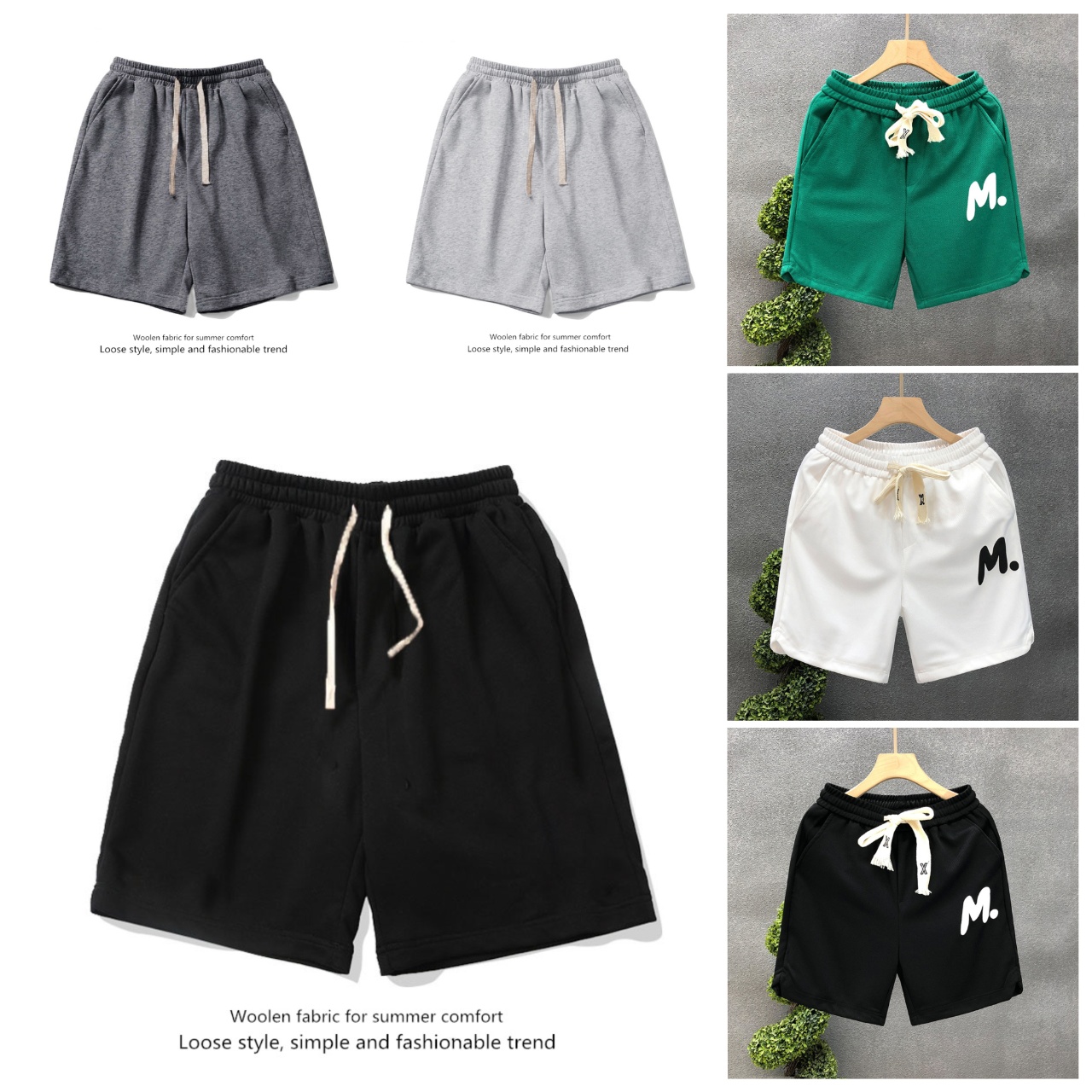Men's Shorts European For Men Plus Size Middle-aged And Young Loose Versatile Five Quarter Pants Breathable Beach Studen