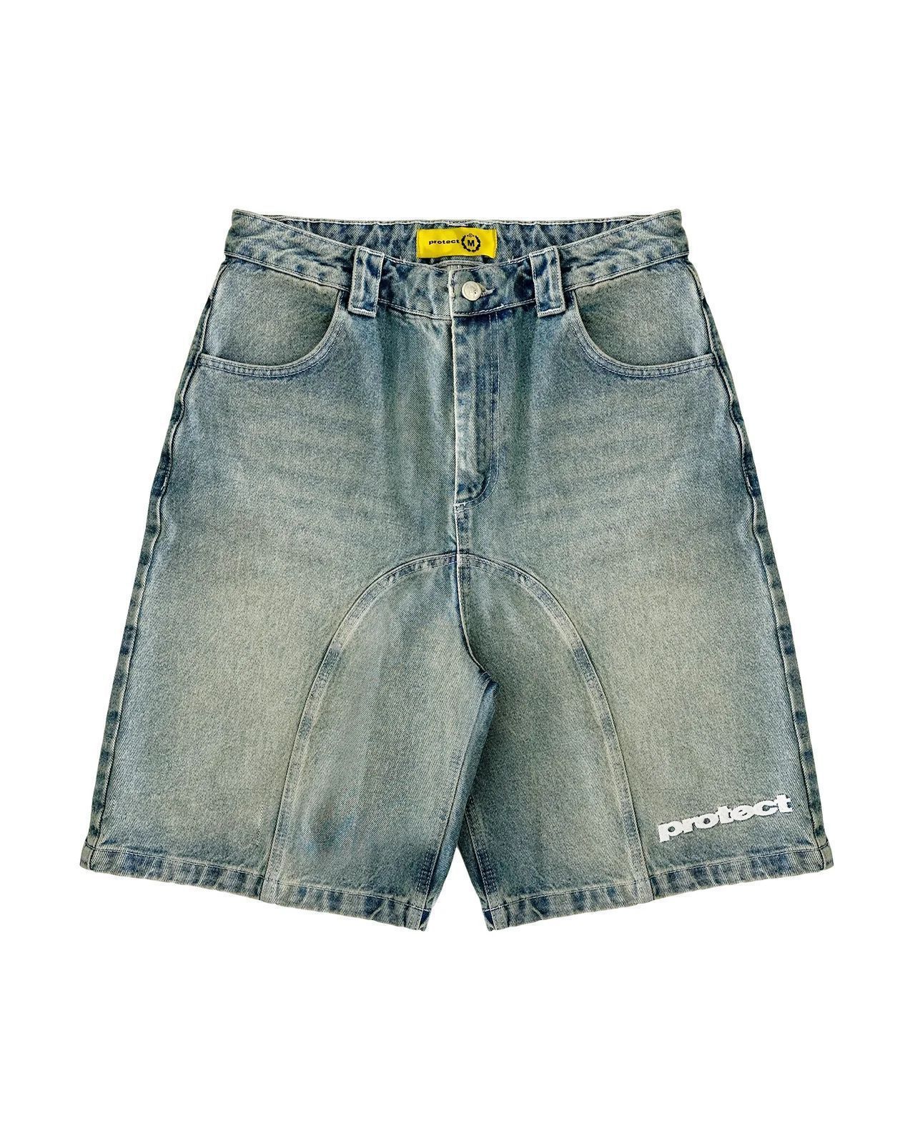Protect Y2k Vintage Harajuku Short Americanstyle Pembroidered denim shorts y240820