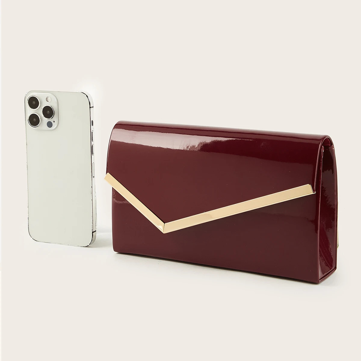 Womens Evening Bag Light y Versatile Clutch Solid Color Pu Synthetic Leather Dress Handbag Portable Makeup Crossbody Wallet Envelope wi 260612 - view 5