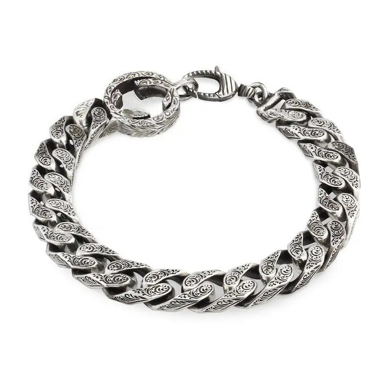 Designer Bracelet Luxury Cuban Chain Bracelet Men Women Chain Bracelet Engraved Vintage Bracelet Bangle Unisex Hip Hop Fashion Jewelry