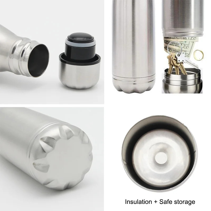 Secret Hidden Safe Steel Water Bottle Safe Money Box Secret Stash Spot Can Hidden Safes Storage Compartment for Cards Keys Cash 260622 - view 6