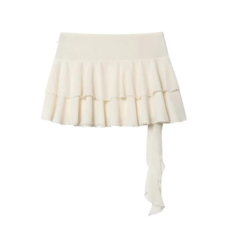MUJER Pleated Mini Skirt Women Polka Dot Skorts for Womens Skirts Ruffle Mid Waist Layered Short Woman 260626 - view 4