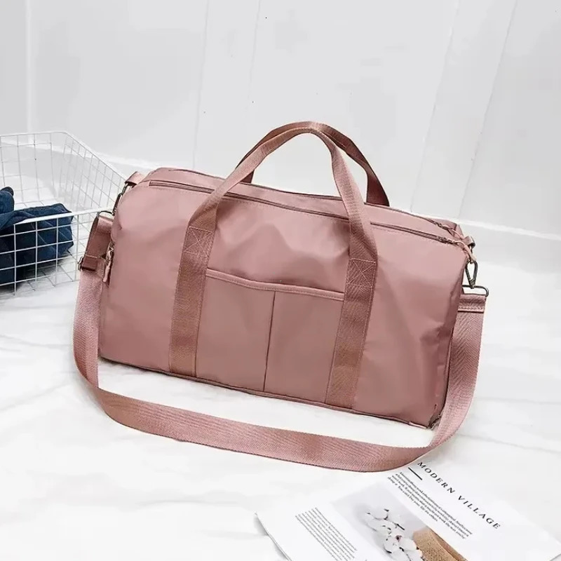 Outdoor Waterproof Nylon Sports Gym Bags Men Women Training Fitness Travel Handbag Yoga Mat Sport Bag with shoes Compartment 260622CJ - view 1