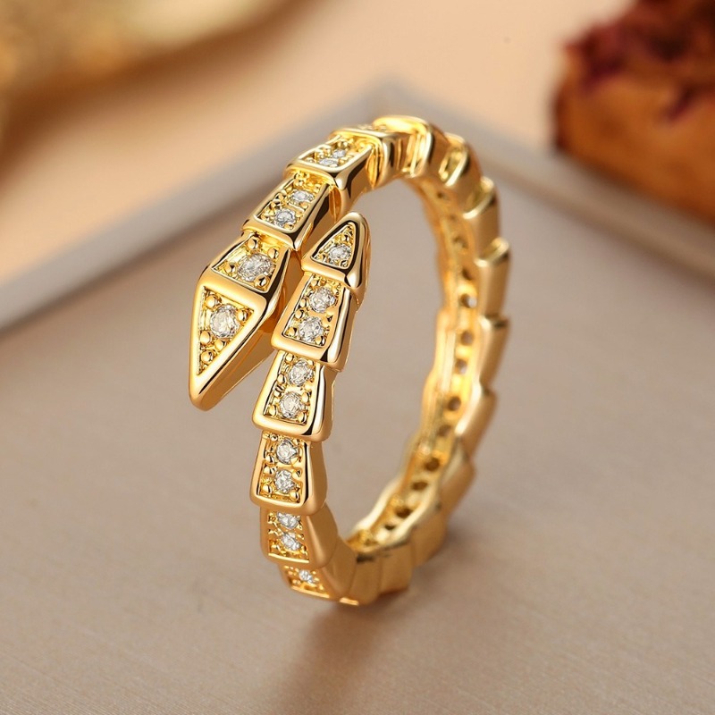 Designer Cross Zirconia Ring Full Diamond Bamboo Joint Open Ring Heart Shaped Ring for Both Men and Women