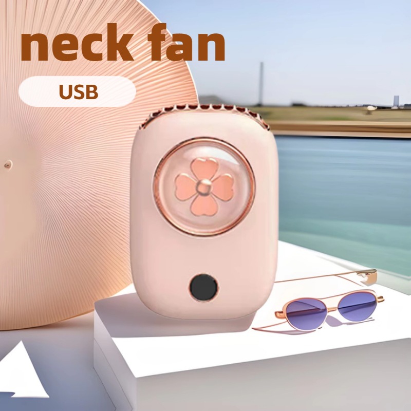 Digital Neck Fan 3 Use Waist Desk Quiet USB Recharge Outdoor Portable Fan