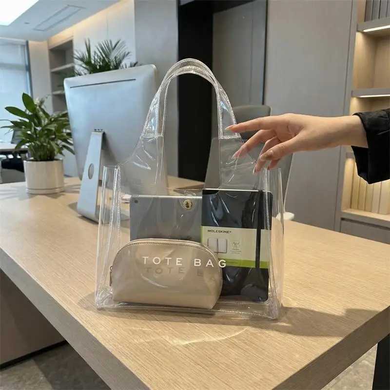 PVC Clear Fi Shoulder Bag Womens Transparent Tote Bag PVC Daily Commute Bag Clear Shoulder Bag X260623 - view 5
