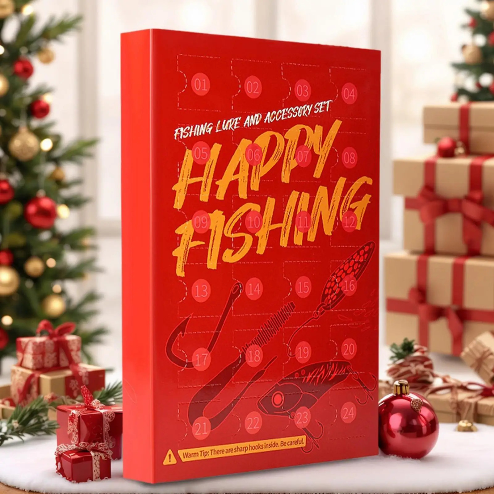 Fishing Lure Advent 24 Pieces Fish Hook Fishing Lures Christmas Calendar for Thanksgiving Birthday Party Couples River Lake 260622 - view 5