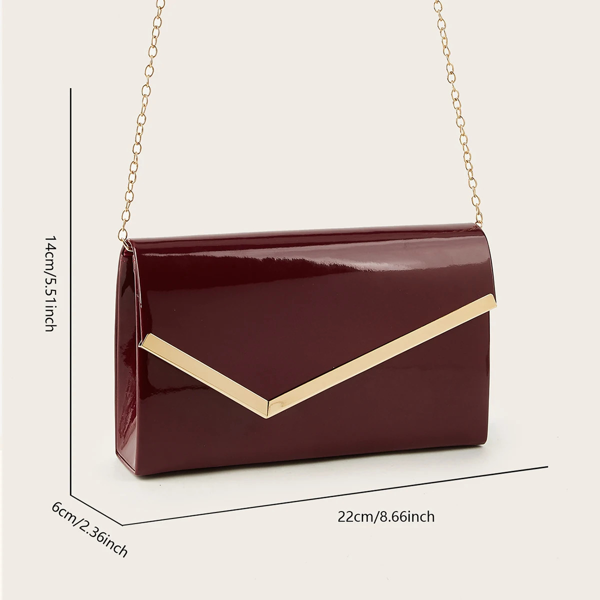 Womens Evening Bag Light y Versatile Clutch Solid Color Pu Synthetic Leather Dress Handbag Portable Makeup Crossbody Wallet Envelope wi 260612 - view 6
