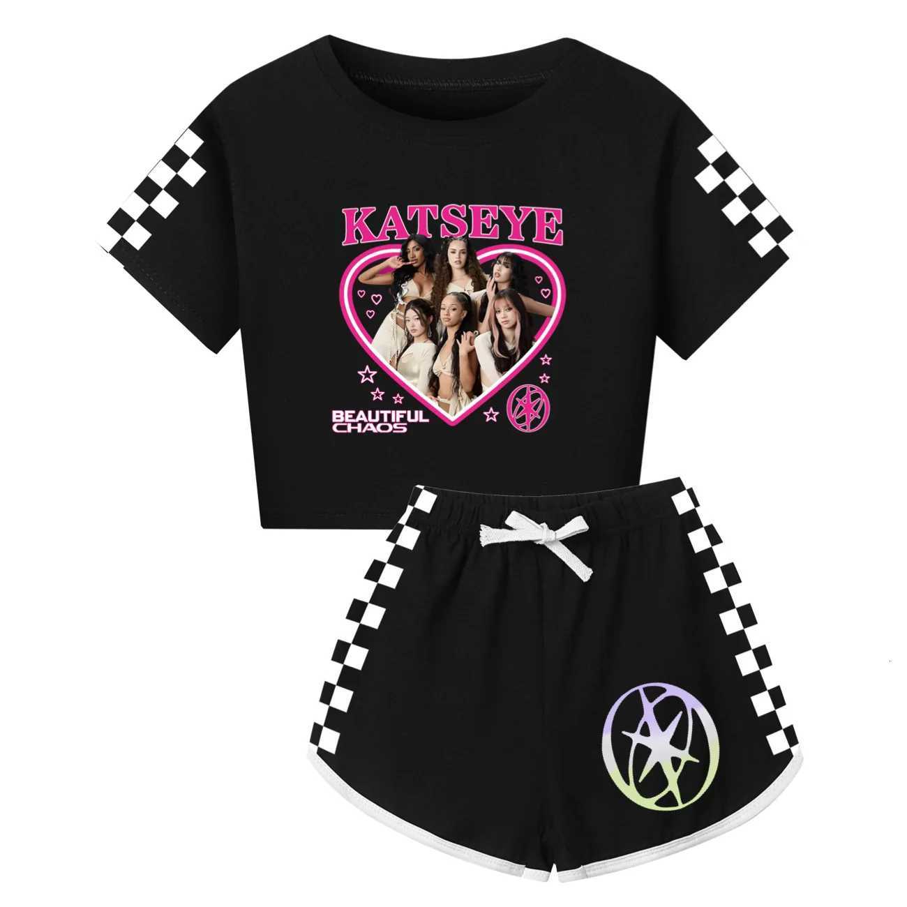 Summer Fall Girls Boys Pajama Sets KPop Girls Group KATSEYE Pyjamas Children Cotton Sleepwear Baby Underwear Set Kids Clothes X260623
