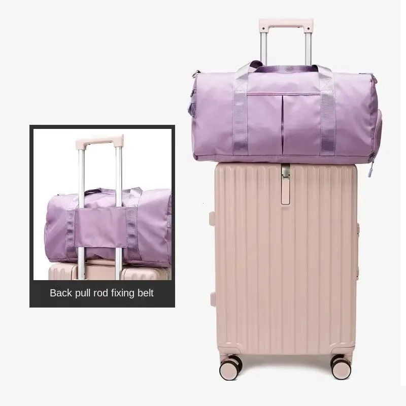 Outdoor Waterproof Nylon Sports Gym Bags Men Women Training Fitness Travel Handbag Yoga Mat Sport Bag with shoes Compartment 260622CJ - view 6