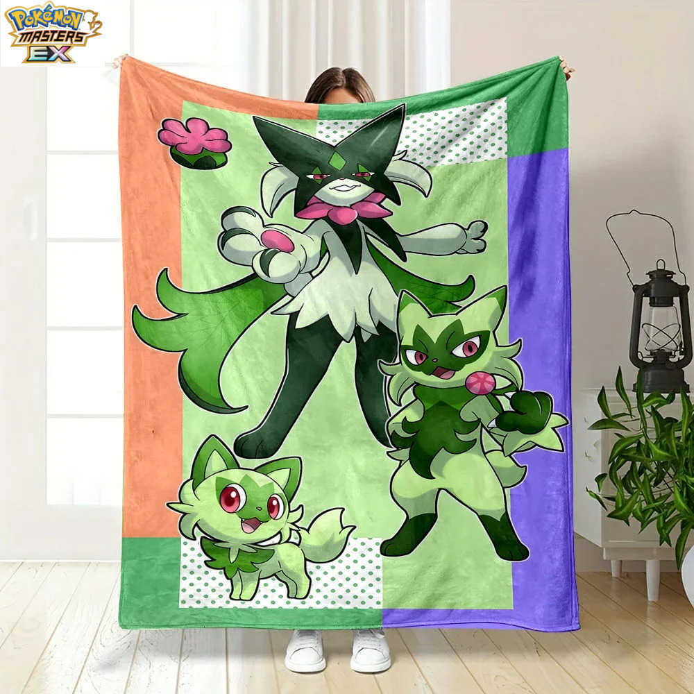 1PC Pokmon Meowscarada Pattern Blanket Warm Soft Fluffy Kids and Adult Gifts Suitable Outdoor Travel Camping Home Sofa L260623KTVW - view 5