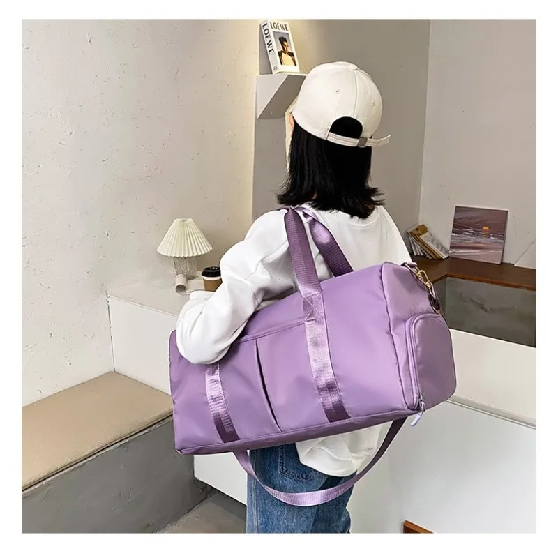 Outdoor Waterproof Nylon Sports Gym Bags Men Women Training Fitness Travel Handbag Yoga Mat Sport Bag with shoes Compartment 260622CJ - view 4