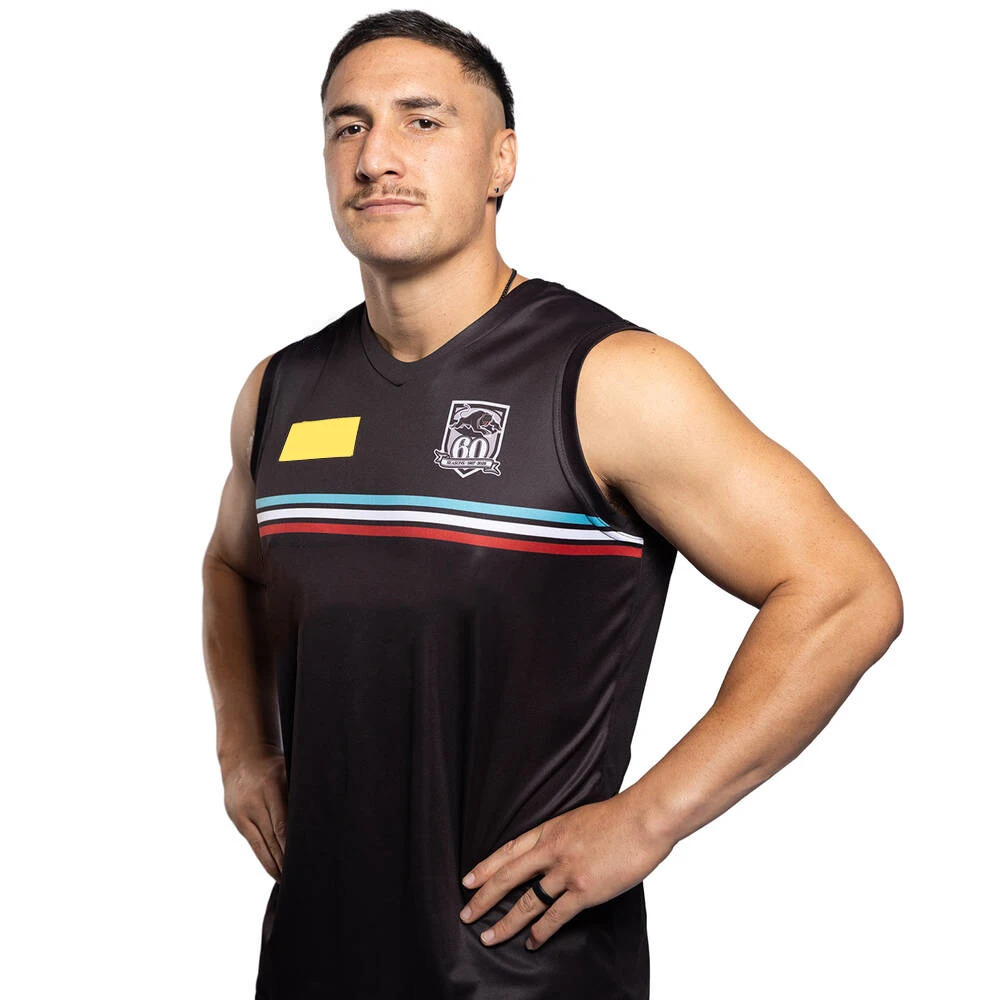 Penrith Panthers 60th Anniversary Singlet Vest 1967-2026 Men NRL Rugby League Inspired Breathable Quick Dry Training Tank Top 260622 - view 4