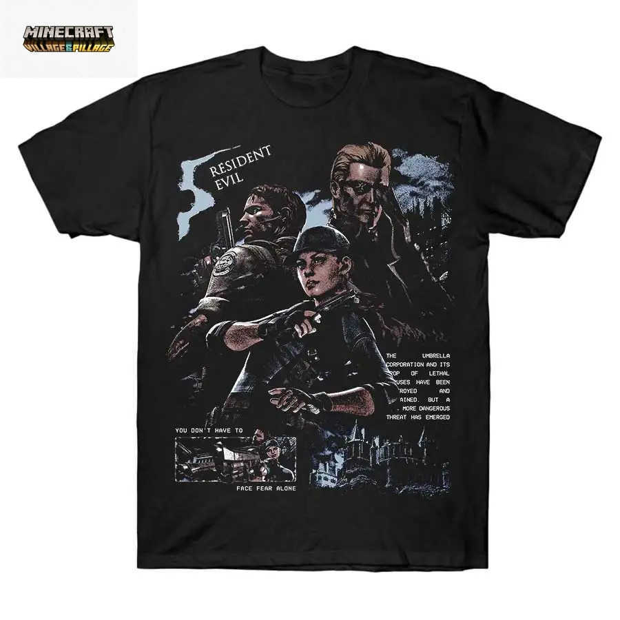 Resident Evil 5 Biohazard Lost in Nightmares Game T-shirt For Men Women 100 Cotton T Shirts Short Sleeve Tops J155 L26062377IM - view 3