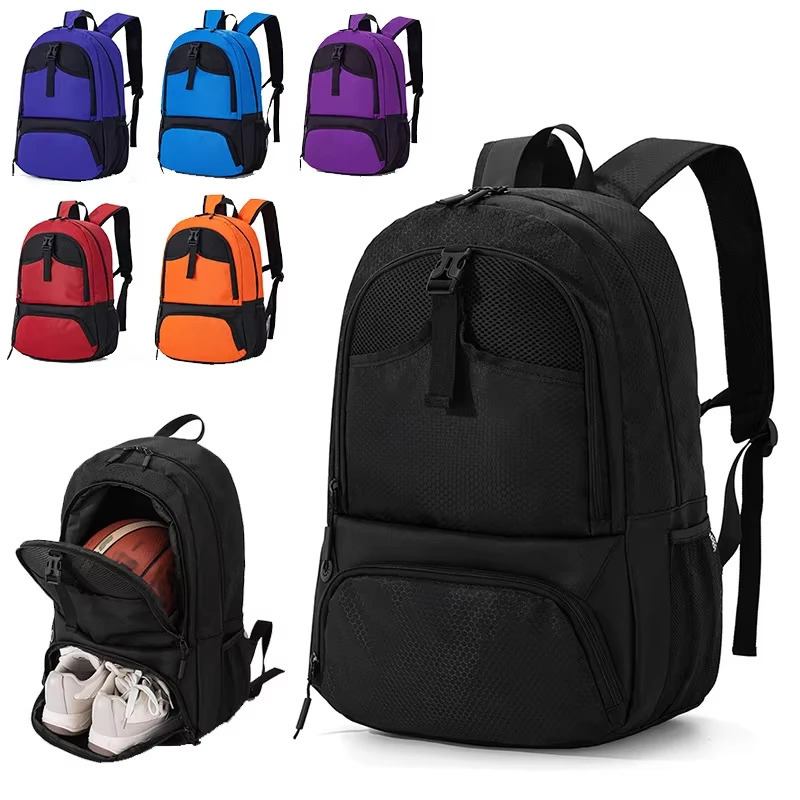 Sports Gym Fitness Yoga Backpack with Shoes Pocket Outdoor Large Camping Hiking Basketball Bag Capacity Soccer Equipment Pack 260622CJ