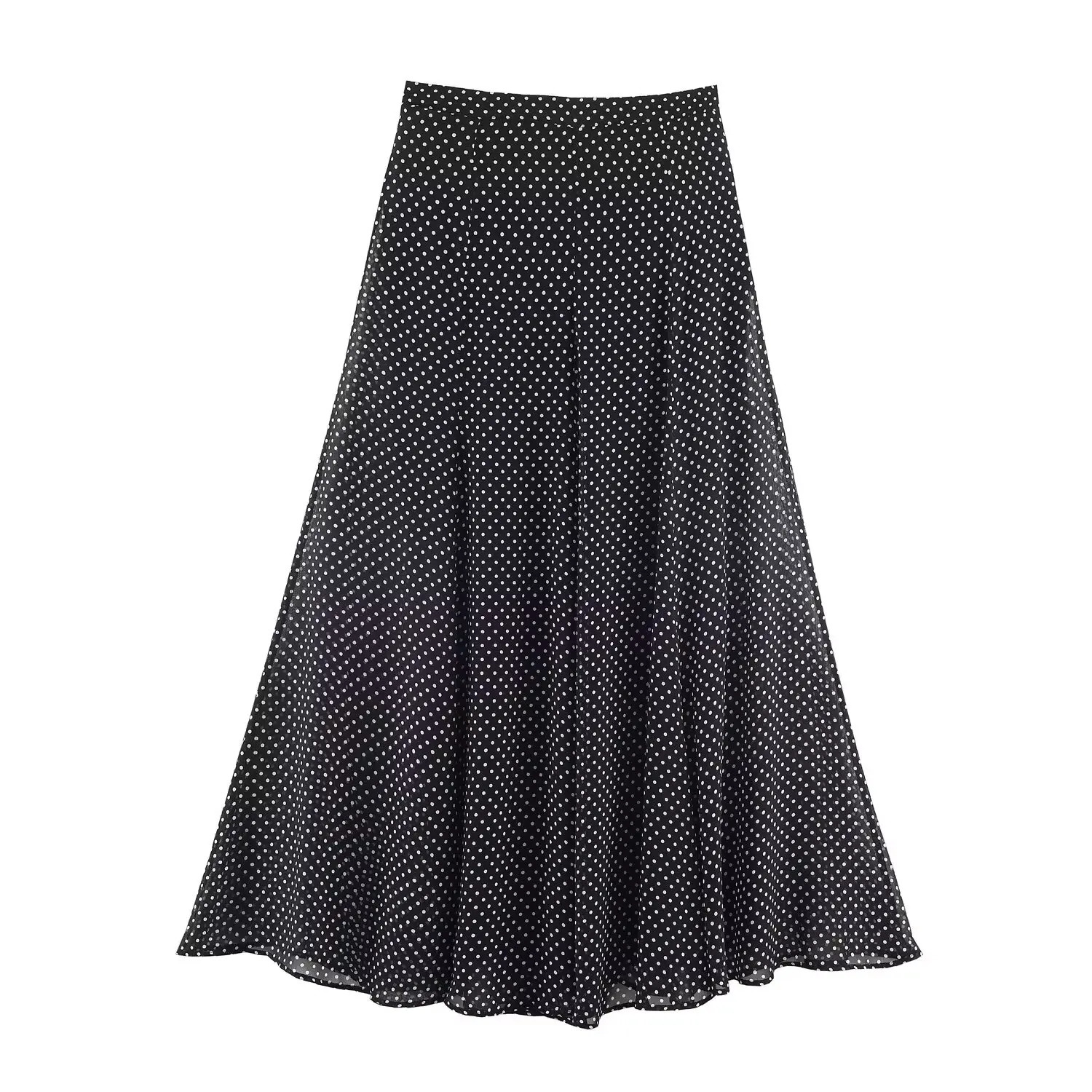 Polka Dot Printed Midi Skirts Two Piece Sets for Women Summer Chic Bow Tied Blouse Top Suits Woman 2 Piece Outfits 260618CJ - view 6