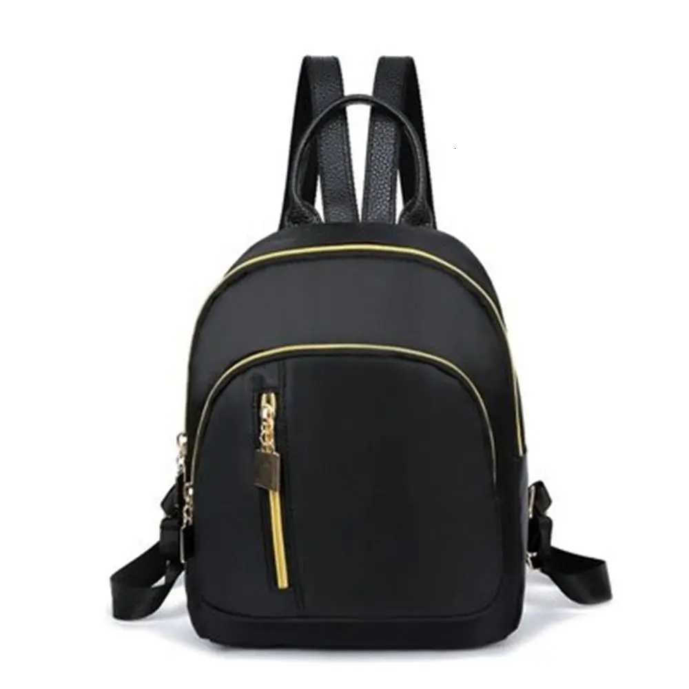 Fashion Black Womens Mini Backpack Cute Multi-Function Girl Purse Oxford Daypack Useful Travel Shoulder BagT260623 - view 5