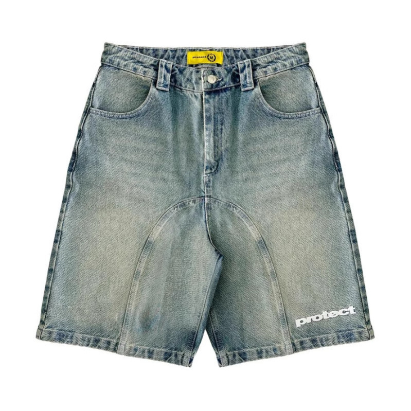 Protect Y2k Vintage Harajuku Short Americanstyle Pembroidered denim shorts y240820