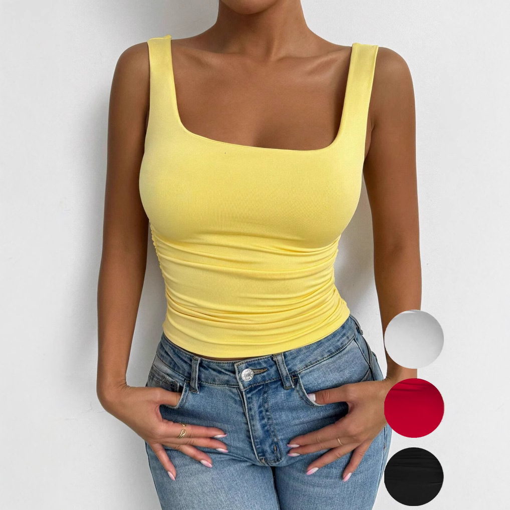 Ctenkevet Womens Workout Yoga Tank Top Quick-Dry Gym Sports Vest Female Running Tight Top Women U-Back Fitness Underwear 260408