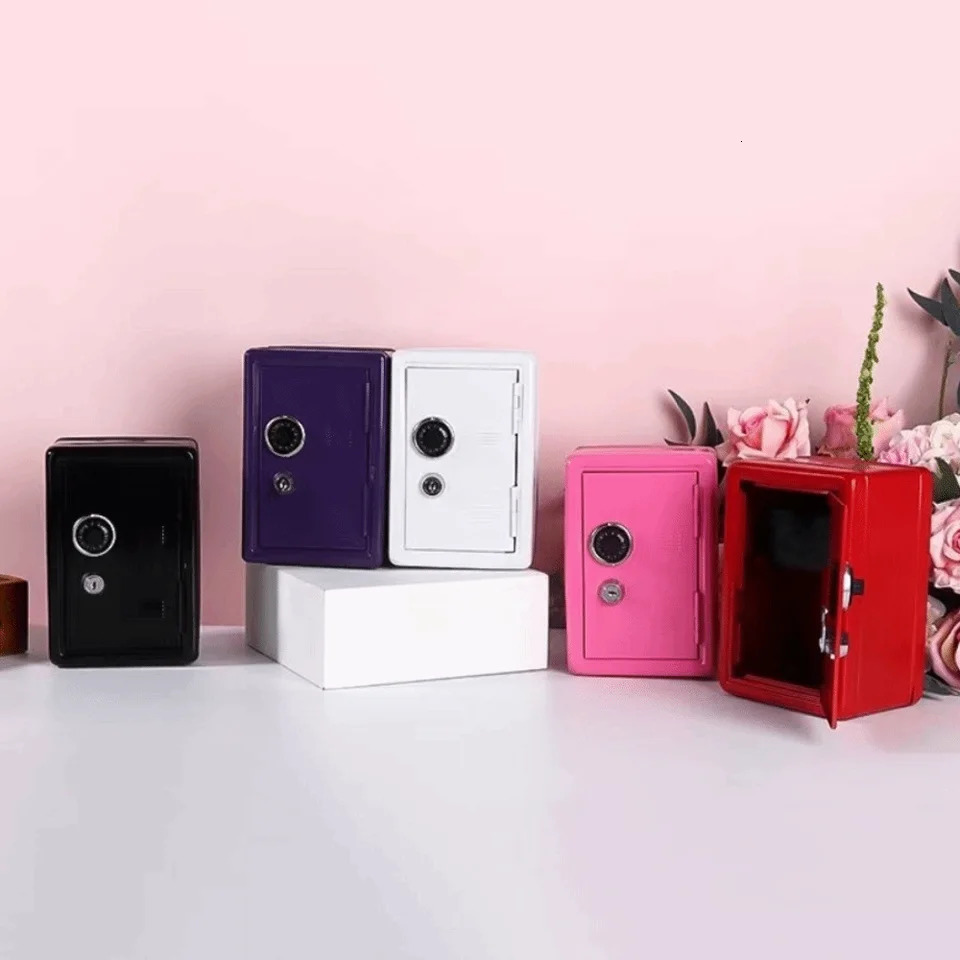 Decorative Box Password Lock Mini Safe Box Anti-Theft Cabinet Piggy Bank Metal Money Bank Household Use 260622BJ - view 3