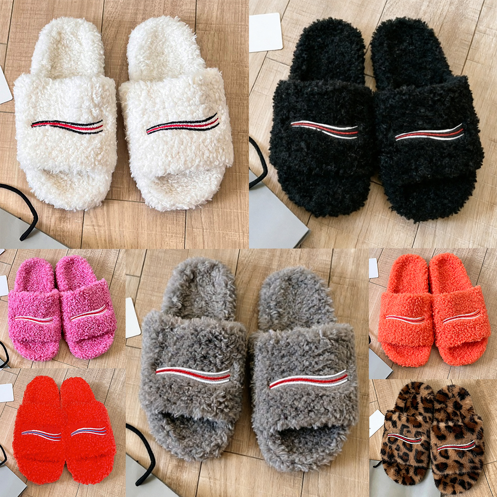 Slides Designer Women Luxury Winter Warm Furry Indoor House Cozy Slippers Soft Sole Footwear Comfortable Sandals Fashion shoes designer shoes sandal