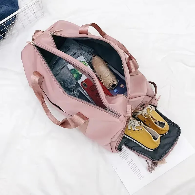 Outdoor Waterproof Nylon Sports Gym Bags Men Women Training Fitness Travel Handbag Yoga Mat Sport Bag with shoes Compartment 260622CJ - view 7