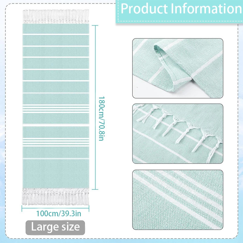 Quick Dry Beach Towels Oversized 100 Cotton Highly Absorbent Lightweight Beach Towels Sand Free LargeTowels for Travel Bath 260622 - view 4