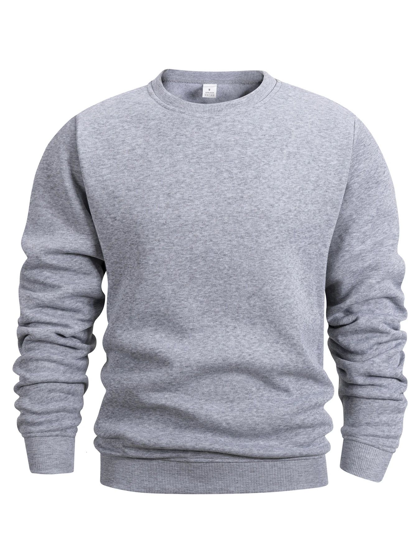 Mens Crew Neck Sweatshirts Solid Color Sweatwear Spring Outdoor Casual Daily Long Sleeve Pullover Hoodie Man Sportswear 260624 - view 5