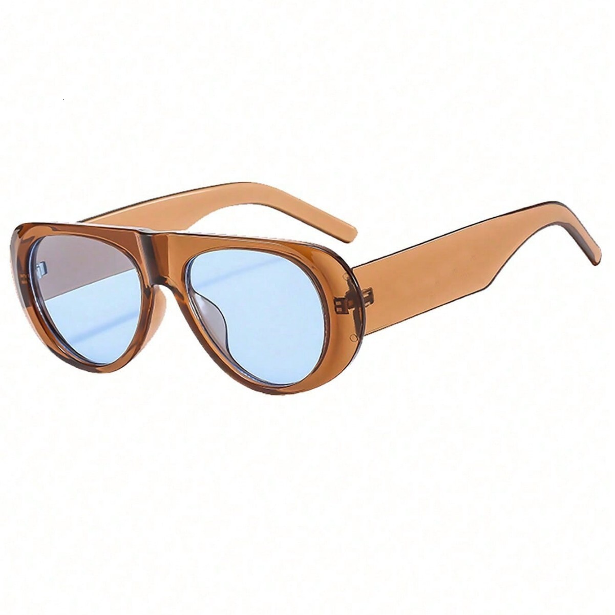 New Wide-Leg Sunglasses With Large Frames, Slimming Jelly Colors, Designer Unique, Simple, Retro, Fashionable, And Versatile - view 6