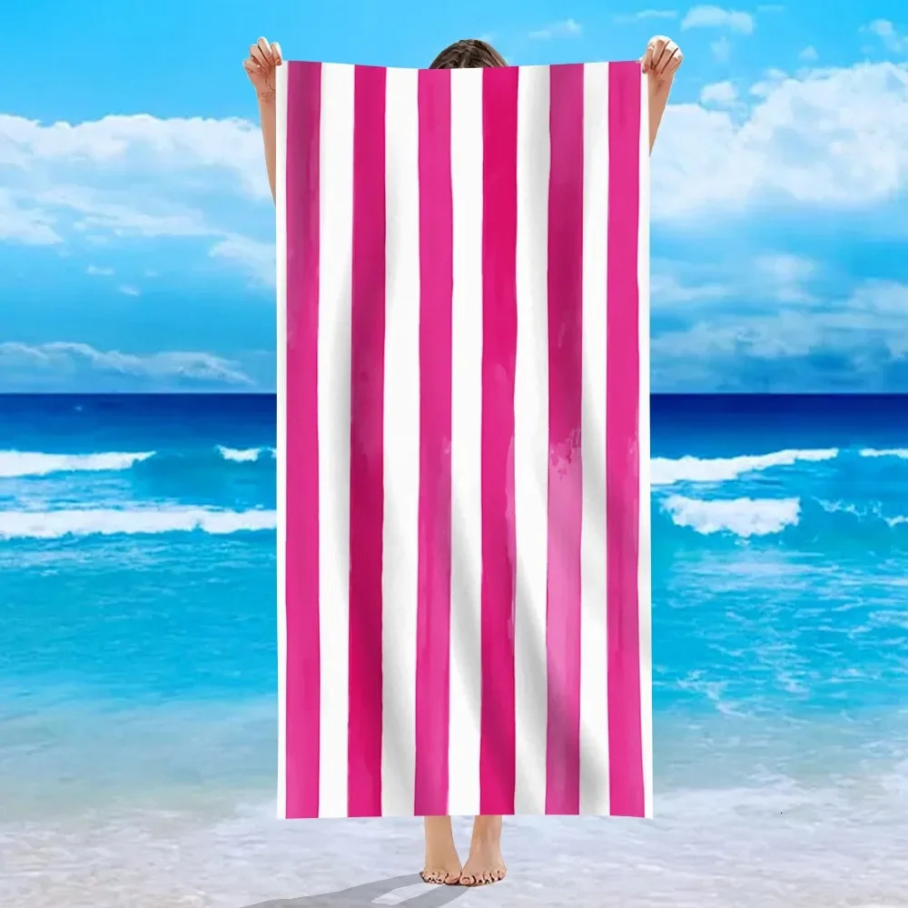 Yellow Stripe Microfiber Beach Towel Quick Fast Dry Trend Pattern Beach Towel Oversized Blanket Lightweight Towel Bathtowel 260622 - view 7