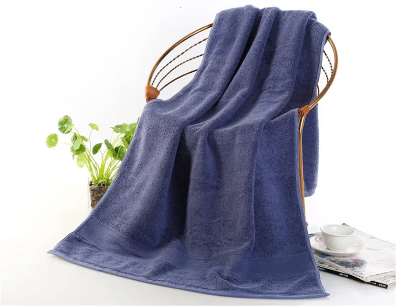 100 pure cotton towel high-quality bath towel 5-star el thick beach towel softer 70x140cm thick bath towel 260622 - view 1