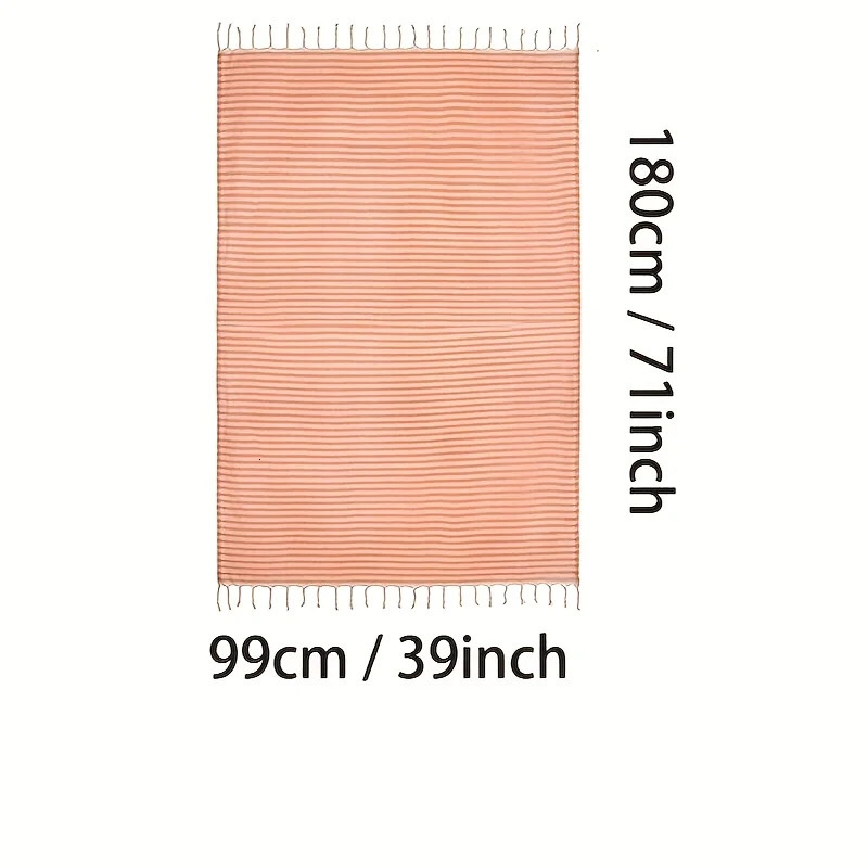TURKISH Classical Series Beach Towel 71 x 39 in Extra Large Wearable Turkish Bath Towel Premium y Striped Linen 260622 - view 7
