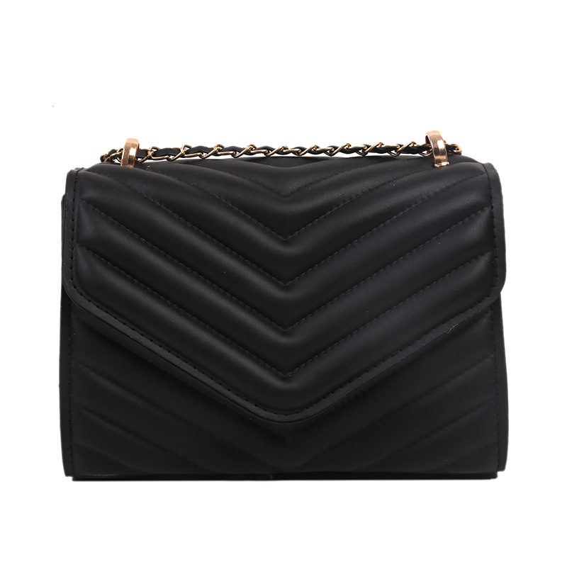 Designer bag New chain for women, casual small square with textured stitching, Korean-style shoulder bag, fashionable and versatile women's bag d - view 6