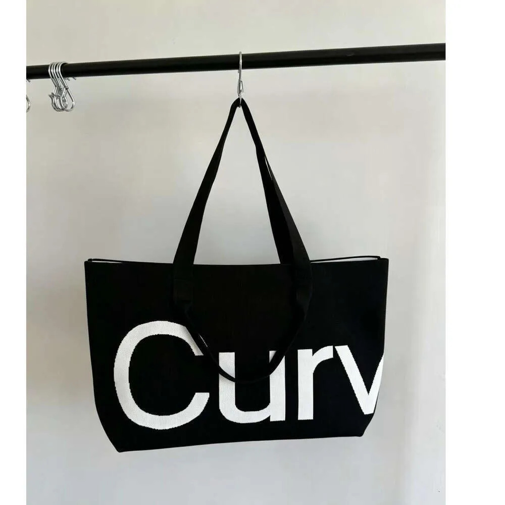 2026 New Women Knitted Canvas Tote Bag Large Capacity Versatile Shoulder Handbag Casual Daily Shopping Carry Bag - view 5