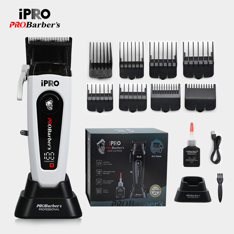 Luxury 2026 New PRO 106B Professional Brushless Motor 7500Rpm White Clipper Barber Cutting Machine Salon Hair Trimmer For Men Fast Shipping X261020 - view 5