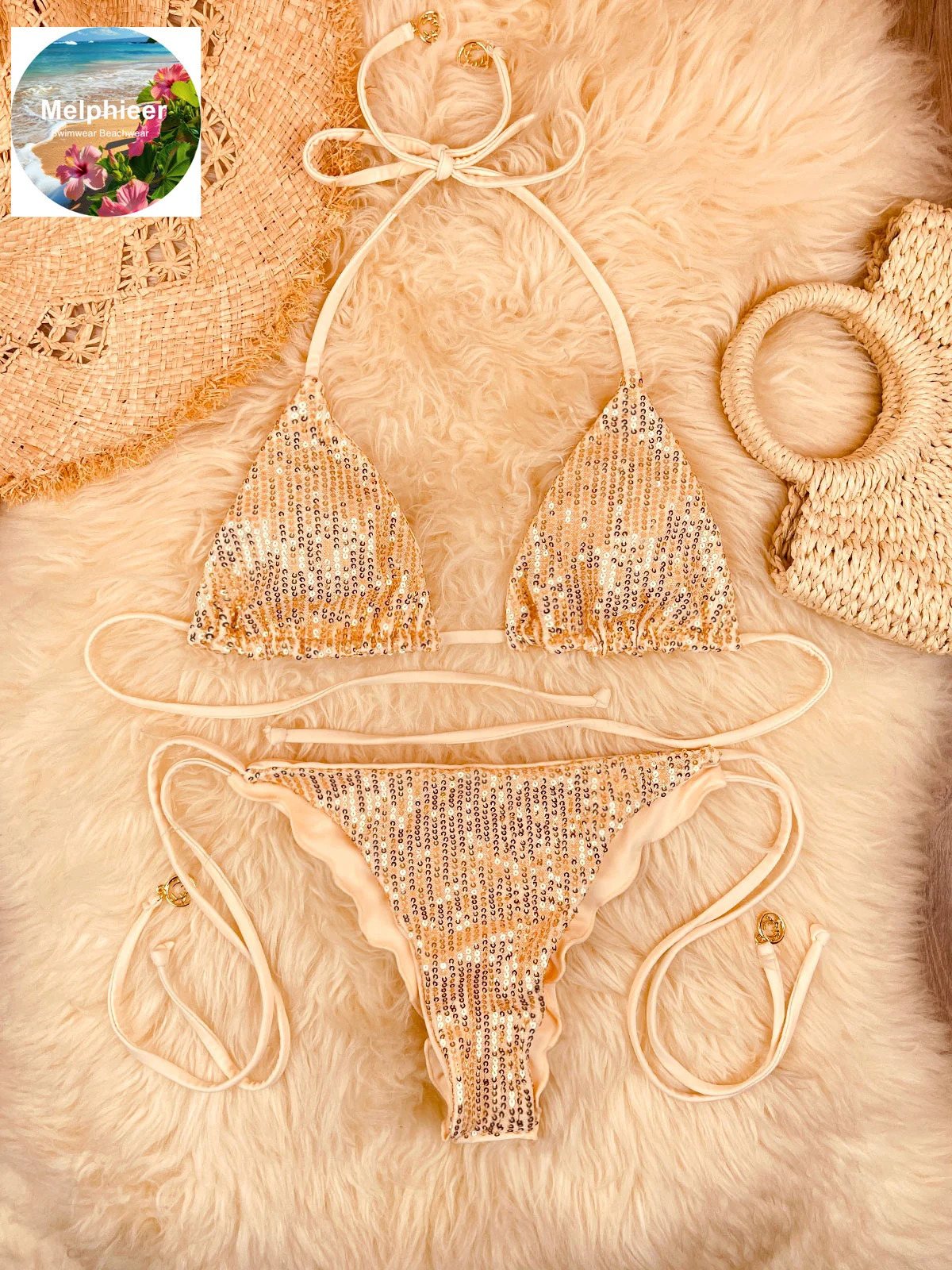 Sequins S - L Glitter Shiny Bikini Women Swimwear Female Swimsuit Two-pieces Bikini set Brazilian Bather Bathing Suit Swim 2026 260622
